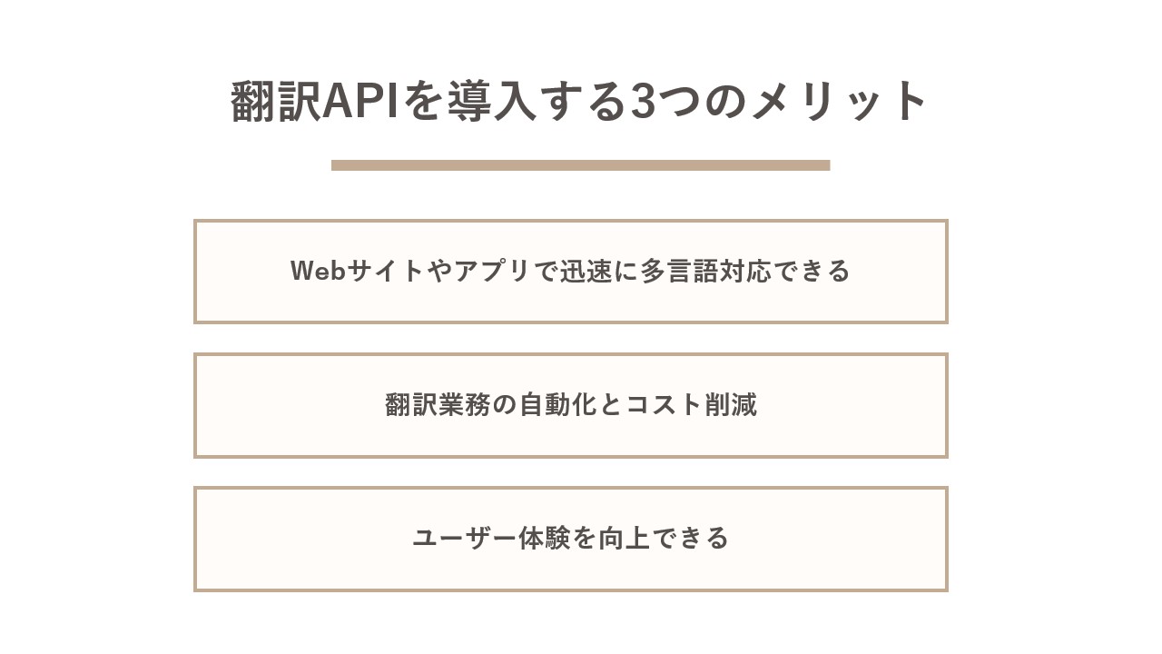 翻訳APIを導入する3つのメリット