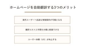 ホームページを自動翻訳する3つのメリット