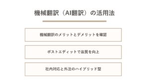 機械翻訳（AI翻訳）の上手な活用法