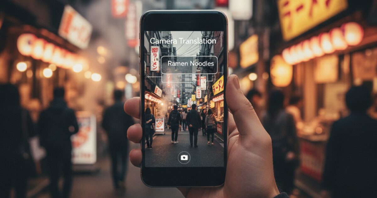カメラで翻訳するイメージ