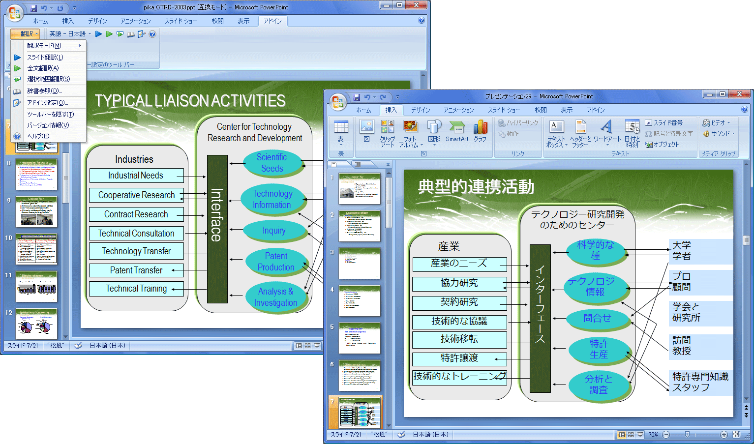 オフィス翻訳　Word/Excel/PowerPoint/Outlook 2007～2019/365対応